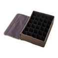 thumbnail image 3 of 1*Storage 30 Grid Socks and Underwear Storage Box with Lid: Fabric Imitation Cotton and Linen Design and Effective Classification and Organization, 3 of 6