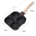 thumbnail image 6 of Non Stick Egg Frying Pan, 4 Hole Breakfast Skillet with Handle for Gas & Induction Stovetops, Easy Release Hamburger Cookware, 6 of 6