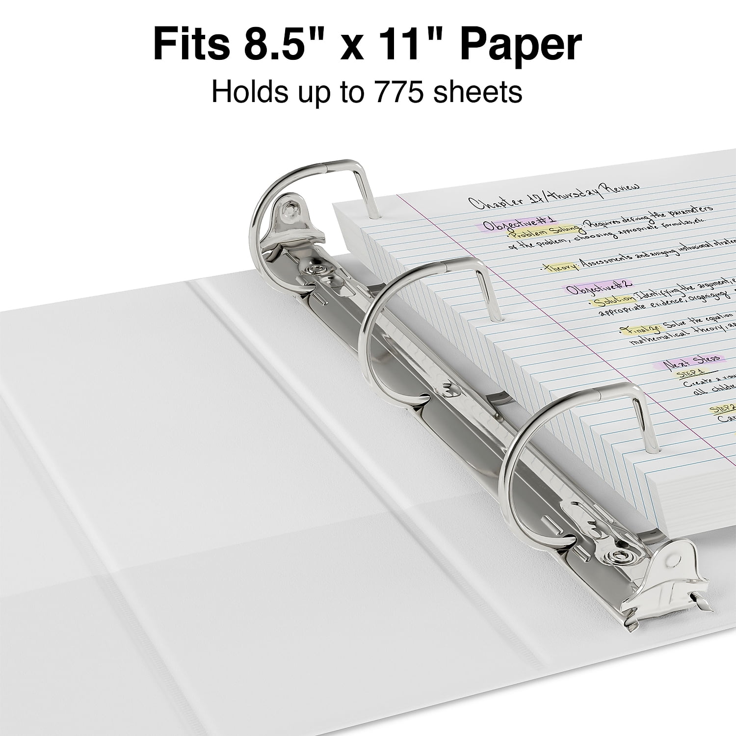 Staples 4" 3-Ring View Binders D-Ring White 6/Pack (55414CT/26358CT)