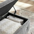 thumbnail image 3 of JAMPOOCA Velvet Storage Bench with Metal Legs Gray, 3 of 8