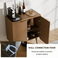thumbnail image 4 of TopComfy Buffet Cabinet with Storage, Modern Wood Storage Cabinet with 2 Doors for Coffee Bar, Kitchen, Entryway, Dining Room & Living Room, Walnut, 4 of 7