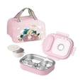 thumbnail image 1 of Lipstore Boîte à Lunch Bento Récipient de Préparation de Repas avec Sac Fourre-Tout Boîte à Collation Bento Récipient Alimentaire Rose 4 Compartiments, 1 of 8