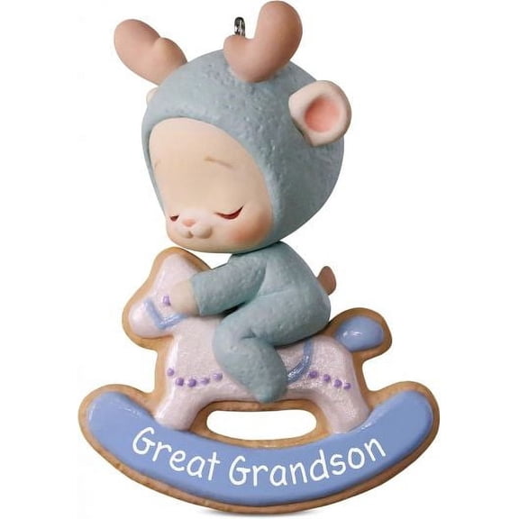 Hallmark Keepsake Christmas Ornament 2018 Year Dated, Great Grandson Bunny
