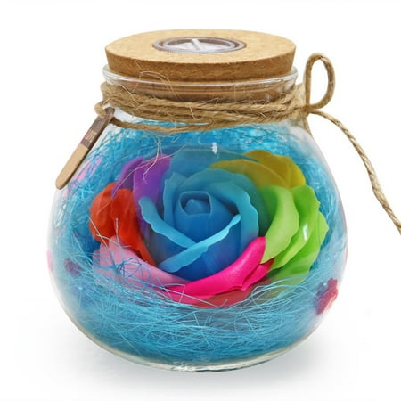 

Led Rgb Rose Lamp Flower Bottle Night Light Remote Control Rose Bulb Lights