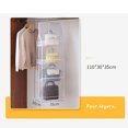 thumbnail image 7 of Holloyiver 6 Pockets Hanging Purse Handbag Organizer, Clear Hanging Shelf Bag Collection Storage Holder, Purse Bag Wardrobe Closet Space Saving Organizers, 7 of 7