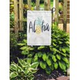 thumbnail image 2 of LADDKE Yellow Tropical for Tee Lettering Aloha Cute Pineapple Dots Typographic Garden Flag Decorative Flag House Banner 28x40 inch, 2 of 2