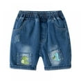 thumbnail image 3 of BULLPIANO Baby Boys Shorts Denim Shorts For Baby Boys Elastic Waist Jean Shorts Toddler Denim Cute Summer Shortalls,Size 1-2 Years, 3 of 4