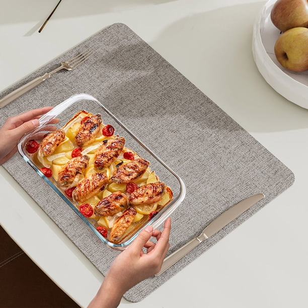¡Precios Rebajados!, Mantel individual de cuero con aislamiento de doble cara, tapete para mesa, tapete para cuenco de comida occidental grueso a prueba de aceite Akmoler