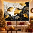 thumbnail image 3 of Floral Arrangement on Marble Tapestry Wall Hanging, 3 of 7