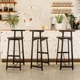 thumbnail image 2 of 27''h , Modern Kitchen Chairs, Black Seat, Metal Legs, Fascinating And Stylish For Counters Attractive, 2 of 7