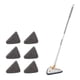 thumbnail image 2 of Trapeador Trapeador de limpieza de coche Triangle Squeeze de 130 cm para muebles domésticos (6 paños blancos) Sywqhk Libre de BPA, 2 of 8