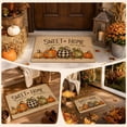 thumbnail image 5 of Ouuluon Soft Fall Pumpkin Maple Leaf Floor Mat, 16x24 inch Halloween Thanksgiving Decorative Rug for Bathroom Kitchen Porch Entryway, 5 of 7