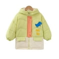 thumbnail image 2 of Esaierr Kids Baby Winter Hooded Puffer Jacket for Girls Autumn Winter Warm Puffer Outwear Toddler Cute Lightweight Thickened Warm Kid down Jacket Coat for 2-8Y, 2 of 5