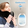thumbnail image 3 of 1 almohada de viaje, almohada de viaje de espuma viscoelástica para cuello, almohada ergonómica de viaje para avión Rojo Verde, 3 of 5