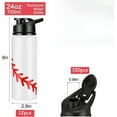 thumbnail image 2 of 12 Pcs Baseball Water Bottles Stainless Steel Water Bottles Bulk 24 oz Snap Lid Reusable Bottles 100 Pcs Baseball Stickers Helmet Award Decals Baseball Gift Baseball Stuff, 2 of 2