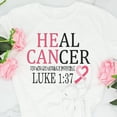thumbnail image 4 of He Can Heal Cancer Breast Cancer Awareness Month T-Shirt, Crewneck, Pink, XL, 4 of 5