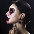 thumbnail image 2 of Halloween Spider Web Stud Earrings with Red Crystal Black Spider Dangle Drop Statement Earrings Gothic Halloween Costume Jewelry for Women, 2 of 10