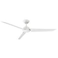 thumbnail image 2 of Roboto 62" Matte White Smart Ceiling Fan with Remote Control, 2 of 9