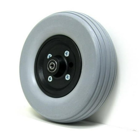 New Solutions CW241PB 8 x 2. 5 inch Caster Wheels with Urethane Tires & B10 Bearings for Wheelchair, Set of 2