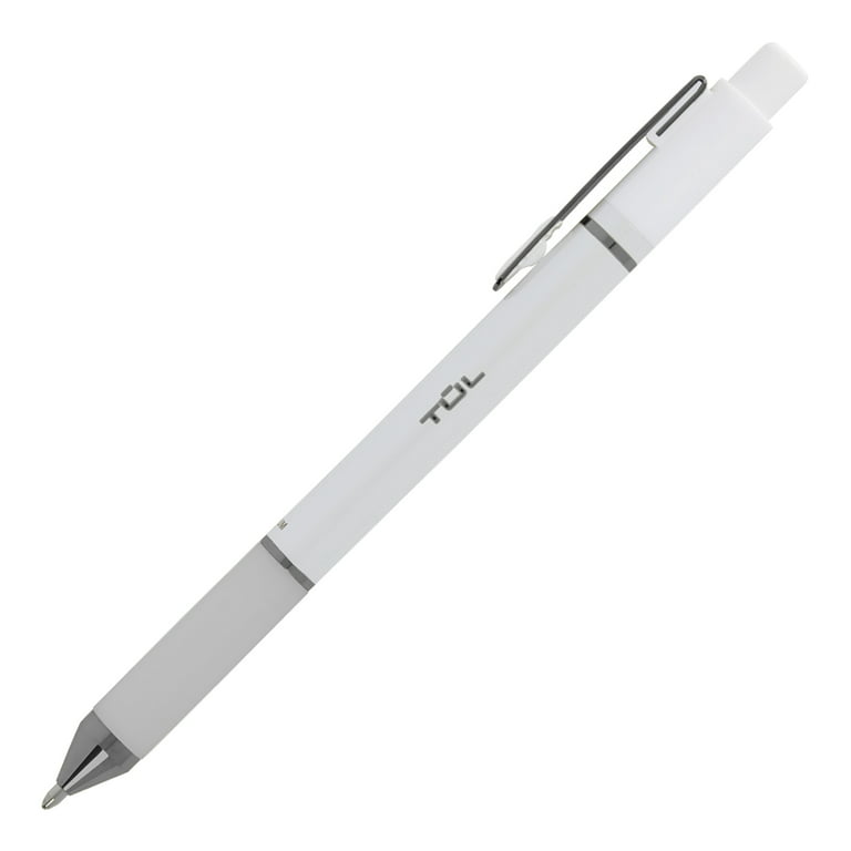 TUL® GL Series Retractable Gel Pens, Medium Point, 0.7 mm, Pearl White  Barrel, Black Ink, Pack Of 12 Pens