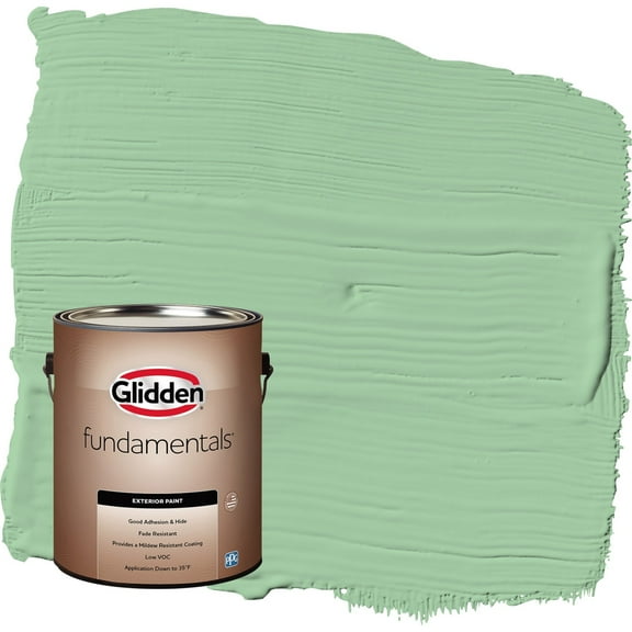 Glidden Fundamentals French Market / Green Semi-Gloss Exterior Paint, 1 Gallon
