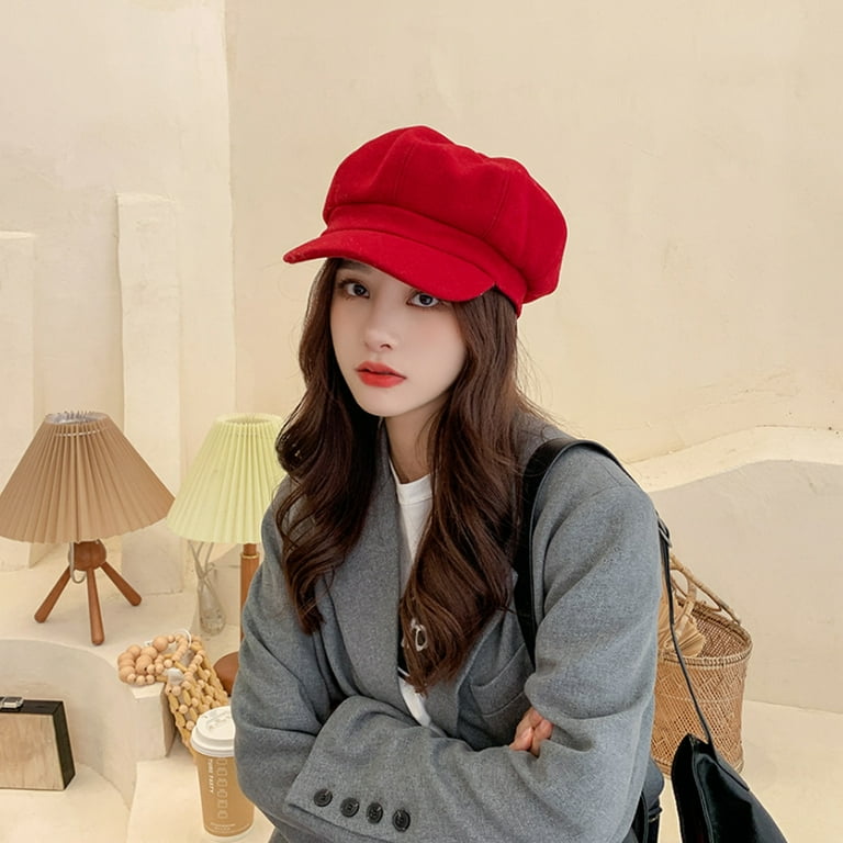 帽子 Vintage velours hat Baker Boy Hat, Newsboy Cap, 70's Style, Retro Flowers, Brown