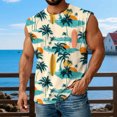 thumbnail image 6 of Yopmin Tropical Tank Tops for Men Palm Tree Print Beach Sleeveless T Shirts Summer Tank Tops for Streetwear Vacation, 6 of 7