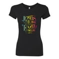 thumbnail image 2 of Wild Bobby, Jesus Is The Way John 14:6 Bible Verse, Inspirational/Christian, Women Slim Fit Junior Tee, Black, Small, 2 of 3