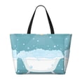 thumbnail image 2 of Easygdp Bathtub with Soap Bubbles Bolsa de Viaje de Playa de Gran Capacidad, Bolsa Tote Perfecta para la Playa, Escapadas de Fin de Semana y Viajes, 2 of 7