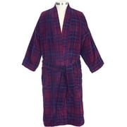 Puritan - Men's Cotton Velour Plaid Robe