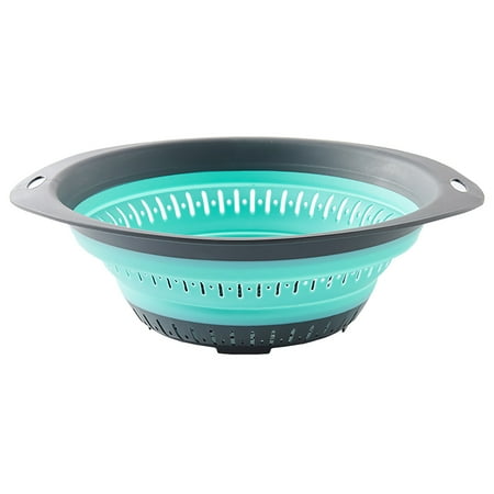 

Collapsible Colander Strainer with Plastic Handles Foldable Storage Basket