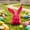💕Pink_Hot#1077, variant on Easter Bunny Ornament, Artificial Green Flocked Bunny, Resin Standing Bunny Sculpture, Holiday Decorations, Garden, Party Favors, Blue, Pink