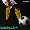 thumbnail image 5 of Lian LifeStyle Men's 1 Pair Knee Length Sports Socks for Baseball/Soccer/Lacrosse M(Yellow), 5 of 5