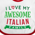 thumbnail image 4 of Inktastic Italy Love My Awesome Italian Family Boys or Girls Baby Bib, 4 of 4