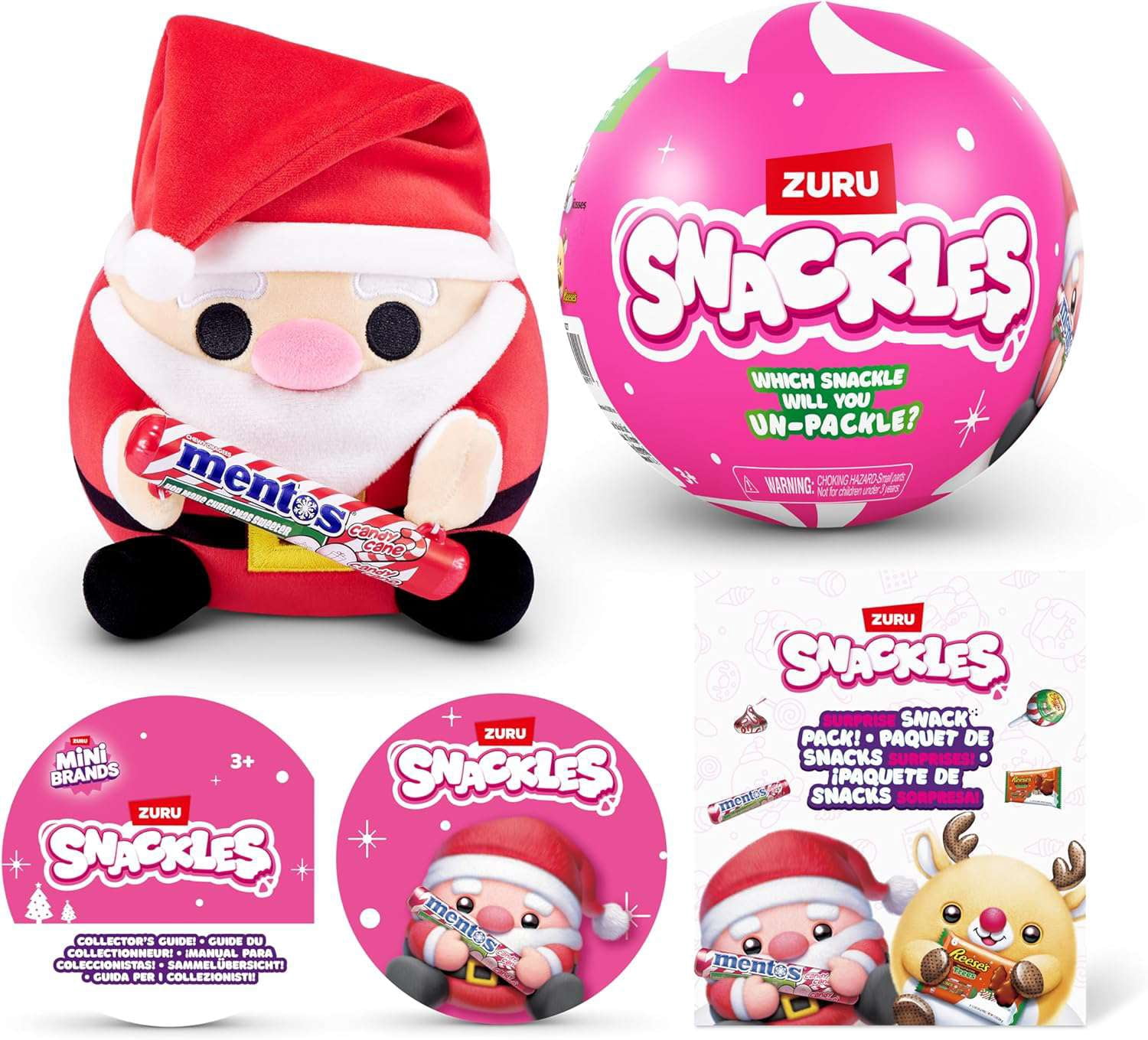 5 Surprise Mini Brands! Snackles Christmas Mystery Pack (1 RANDOM Plush)