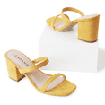 thumbnail image 6 of J. Adams Stormi Sandals Women Flat Mules- Square Toe Double Band Block Heel - Sandals for Women, 6 of 6