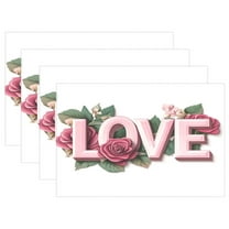 Ryvnso Placemats Set of 4 Valentine Day-a2 Dining Mats Heat-Resistant Non-Slip Washable Table Mat