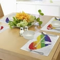 thumbnail image 4 of Ambesonne Pride Place Mats Set of 4, LGBT Colored Heart, Standard Size, Multicolor, 4 of 6