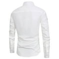 thumbnail image 2 of Demotime Mens Dress Shirts Long Sleeve Wrinkle-Free Business Casual Button Down Shirt White L, 2 of 9