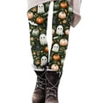 thumbnail image 2 of GERsome Women's Halloween Leggings Cute Ghost Print High Waisted Stretchy Novelty Tights Pants for Party Size M, 2 of 5
