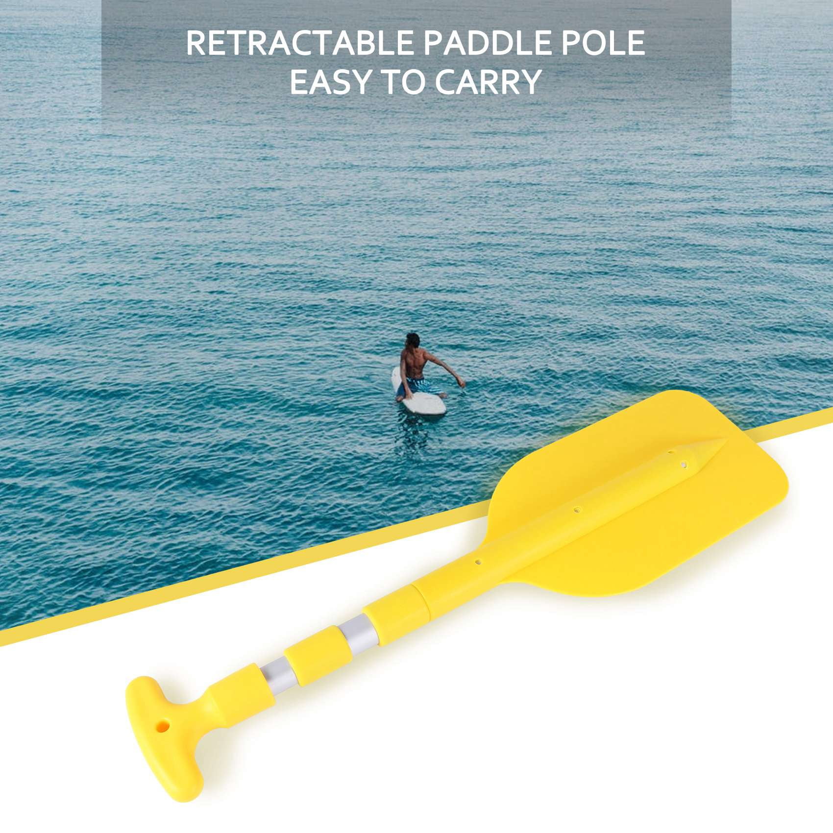 1Pcs Telescopic Paddle Portable Collapsible Adjustable Aluminum Alloy Oar Safety Boat Accessories