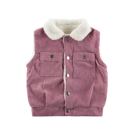 

Fsqjgq Kids Jean Jacket Kids Toddler Baby Girls Boys Sleeveless Collar Patchwork Winter Coats Jacket Vest Outer Outwear Outfits Coat Girls 12 Polyester Pink 120