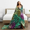 thumbnail image 5 of DouZhe Ultra-Soft Micro Fleece Lightweight Flannel Bed Blanket, Vintage Abstract Zebra Animal Print Cozy Warm Throw Blankets, 40"x30", 5 of 7