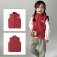 thumbnail image 3 of GYRATEDREAM Toddler Boys Girls Polar Fleece Vest Jacket Kids Sleeveless Full Zip Warm Lightweight Coat Outwear with Pockets Children Fall Winter Clothes Red for 2-11Y, 3 of 5