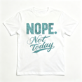 thumbnail image 2 of 【New Arrival】Nope Not Today Distressed Letter Graphic T-Shirt, Cotton Crew Neck Short Sleeve Tee, Casual Sarcastic Daily Wear Lazy Mood Gift, 2 of 7