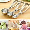 thumbnail image 1 of QJUHUNG Premium Stainless Steel  Spring-Loaded Scoop for Fruit  Cookie and Ice Cream  Easy Squeeze and Clean Release  Comfortable Handle  Medium  Uniform Portions, 1 of 2