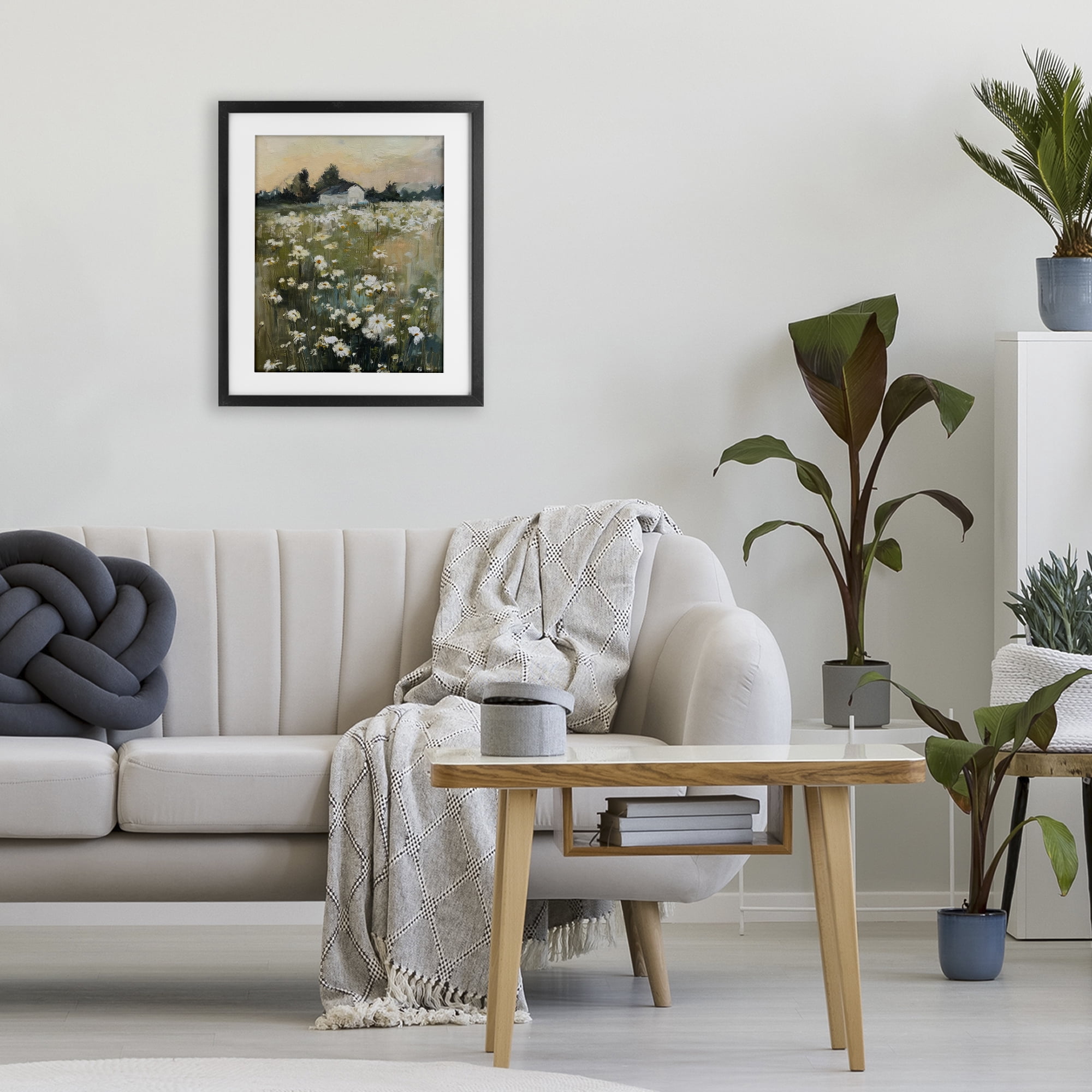 Stupell Industries Expressive Endless Daisies Black Framed Print Under Glass, design by Svetlana Aleynikova