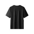 thumbnail image 4 of LEKWK Crewneck T-Shirt for Men Pockets Short Sleeve Casual Top Lightweight Breathable Relaxed Fit Tee for Summer Black XXL, 4 of 5