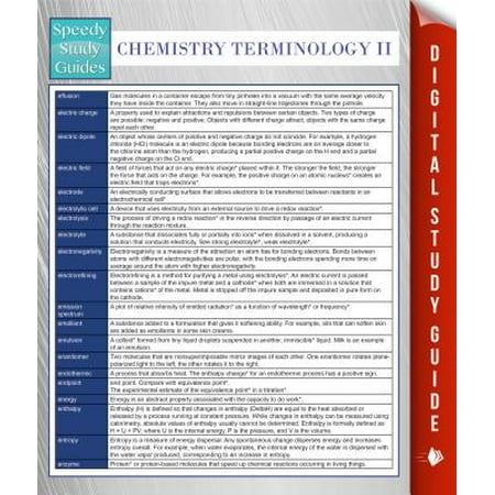 Chemistry Terminology II (Speedy Study Guides) -