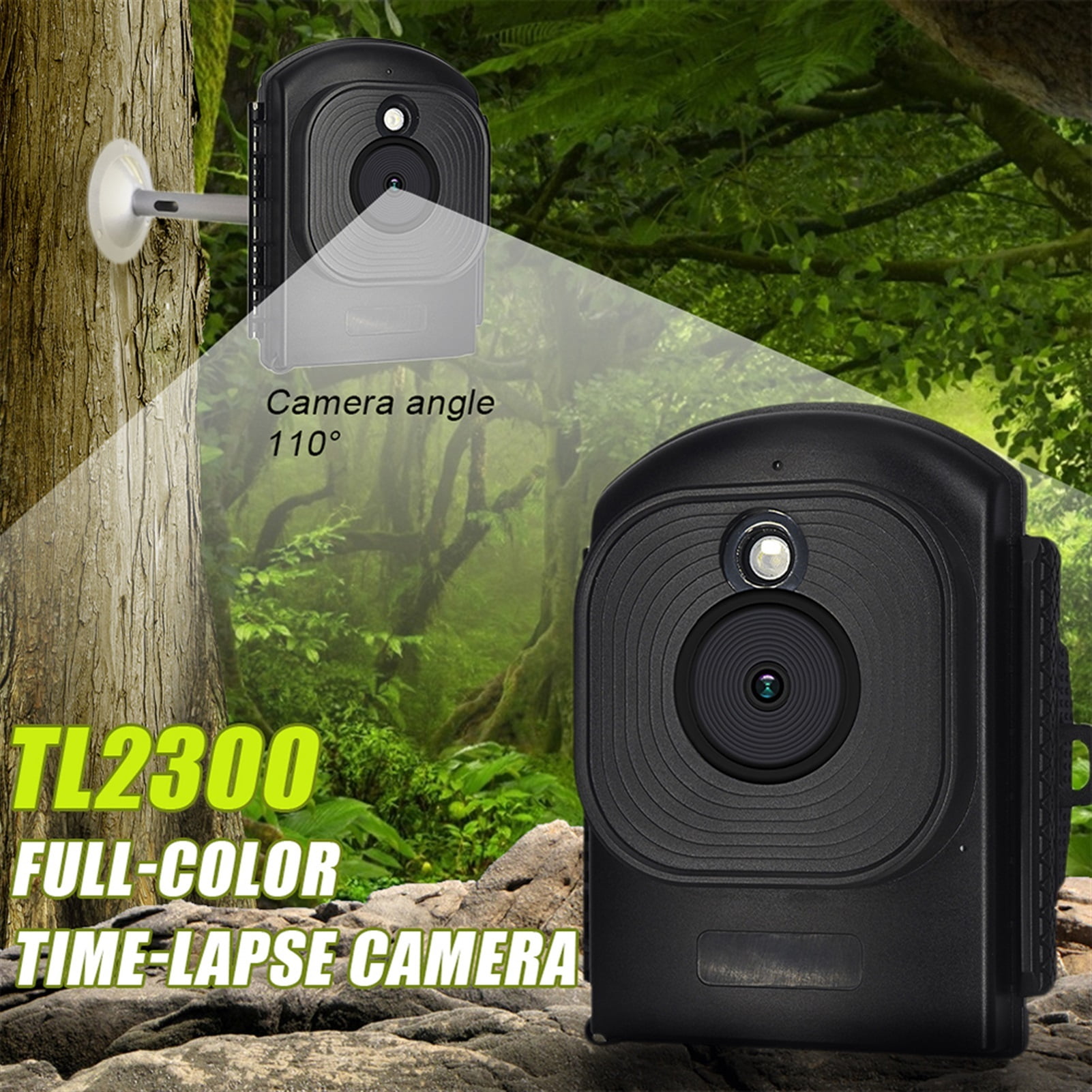 TL2300 Time Lapse Camera LED Low Light Digital Timelapse Cameras Full Color 1080P HD Video Recorder Timer Camera IP66 Waterproof ,Easy to Operate